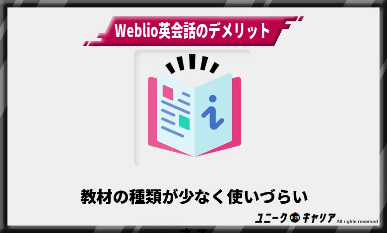 Weblio英会話のデメリット1