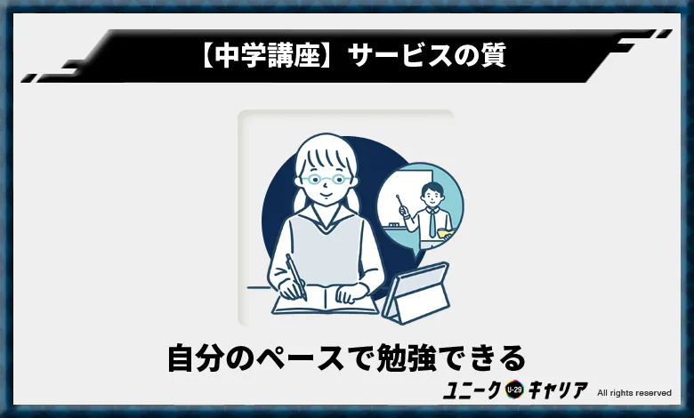 スタディサプリ中学講座　サービスの質